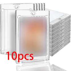 Premium HD Magnetic Card Holder - 35Pt Clear Protector Case (10pcs - White)