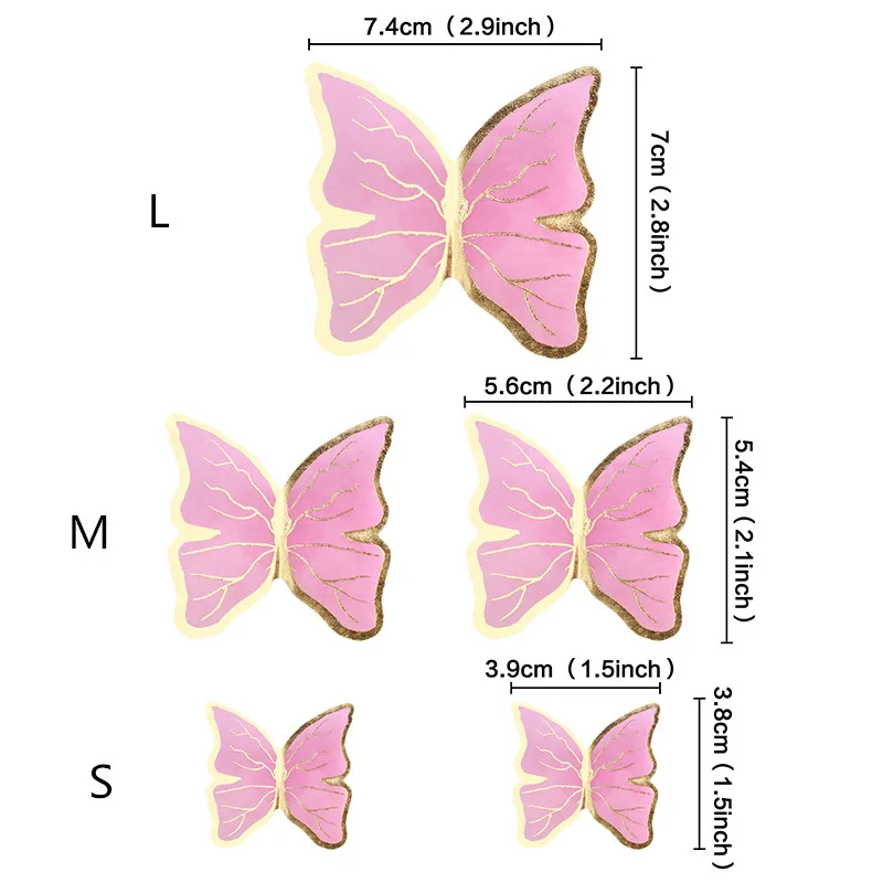 Elegant Butterfly Cake Toppers - Decorative Flags