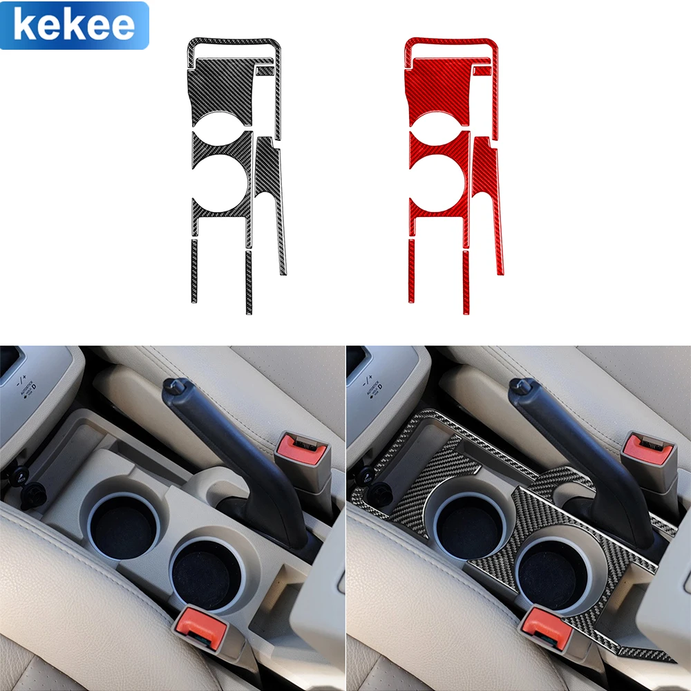 

For Dodge Caliber 2007 2008 Center Console Gear Shift Cup Holder Panel Cover Real Carbon Fiber Stickers Car Interior Accessories