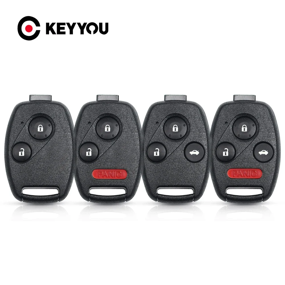 

KEYYOU 2/3/4 Buttons No Blade Remote Car Key Shell Case For Honda Accord Pilot Cr-V Housing Civic Insight Ridgeline 2003-2013