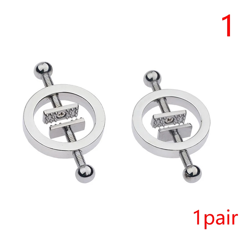 1 Pair Adjustable Metal Nipple Clamps Breast Stimulator Bondage Couple Role Play Adult Intimate Restraint Accessories_voghion.com