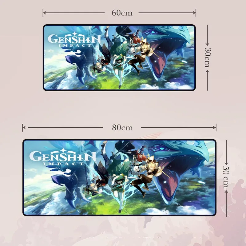 

Anime Large Mouse Pad Genshin Impact Gaming Accessories Kawaii XXL Gamer Computer Mousepad Notebook Pc Desk Mat Keyboard Pad