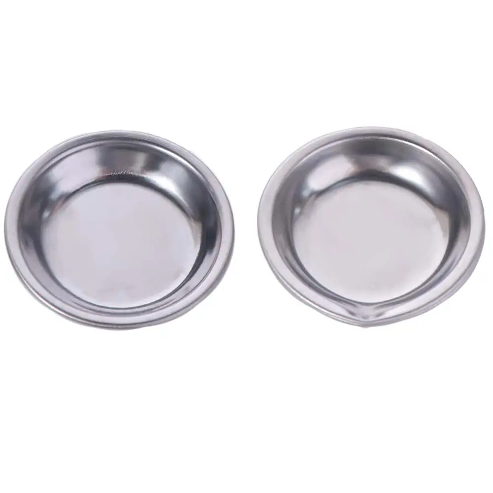 10pcs 스테인레스 스틸 페인팅 컬러 볼 드로잉 타블렛 미니 페인트 컬러 믹싱 컵 재사용 가능한 팔레트 플레이트 푸어 마우스 팔레트