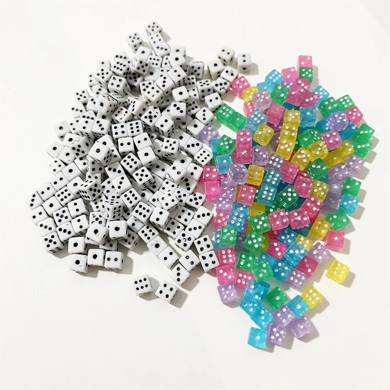 1000Pcs Super Mini 5MM D6 Point Dice With Square Angle For Board Games Trumpet Stereo Model Stationery Dice