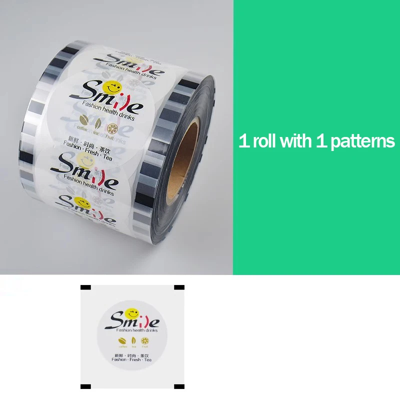 3000 Sheets/roll Milk Tea Cup Sealing Film 90/95 Caliber Juice Sealing Film Paper Plastic Dual-use Disposable Sealing Film 5