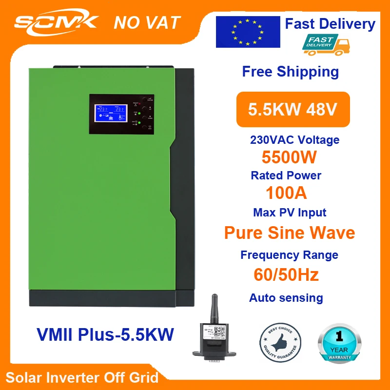 5Kw 5.5Kw Mppt Controller Hybrid Invert Off Grid Inverter Solari Produttore 48V 230V Hybrid 5500W Inverter Solare