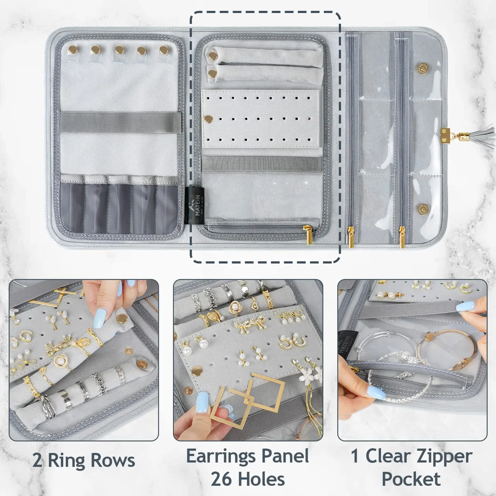 Hemobllo 4 Pièces Sacoche De Rangement Bijoux De Voyage