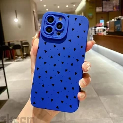 Adorable Love Heart Silicone Soft Phone Case Cover for Samsung S21 (Klein blue DSM89)
