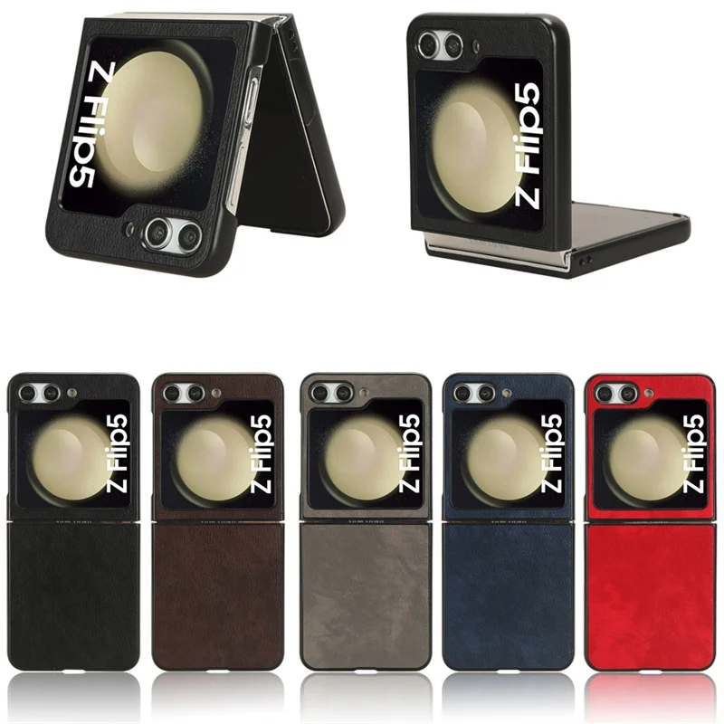 Per Samsung Galaxy Z Flip 5 Flip5 Custodia Modello Litchi Skin Pu Leather E Pc Book Cover Per Samsung Galaxy Z Flip 4 3 Custodia Per Telefono