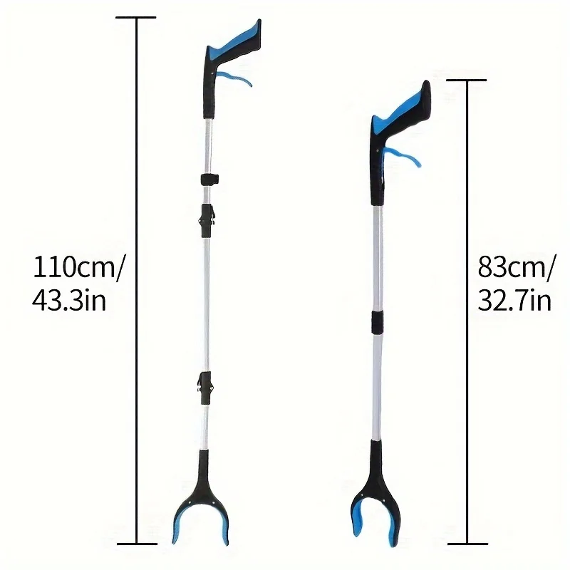 Garbage Picker Gripper 1pc Grabber Reacher Tool Garbage Clip Picking Extended Aluminum Alloy Pliers Sanitary Pickup Cleaning Supplies