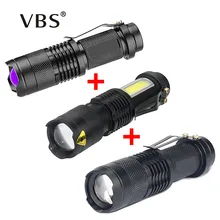 Handheld 395 nm UV Light Black Light Zoomable Waterproof AA Battery Flashlights Ultraviolet Camping Tactical Lighting Flashlight