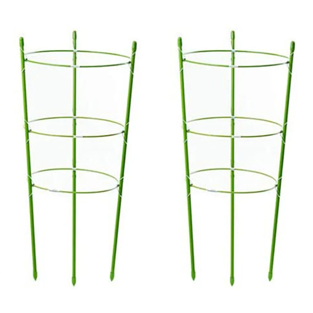 2 db Kerti Növényi Tartó Téthalom Keret Műanyag Virágállvány Rögzítő Rúd Bonsai Szerszám Üvegházhatású Paradicsom Bazsarózsa Ketrechez - Image 2