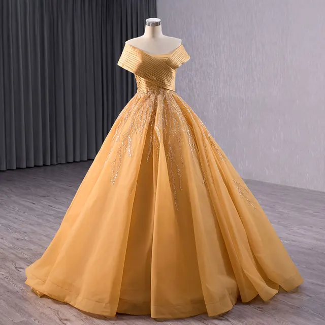 Jancember Superfine Surprise Price Long Evening Bridesmaid Dress Ball Gown Cap Sleeve Lace Up Vestido De Novia 241008 4