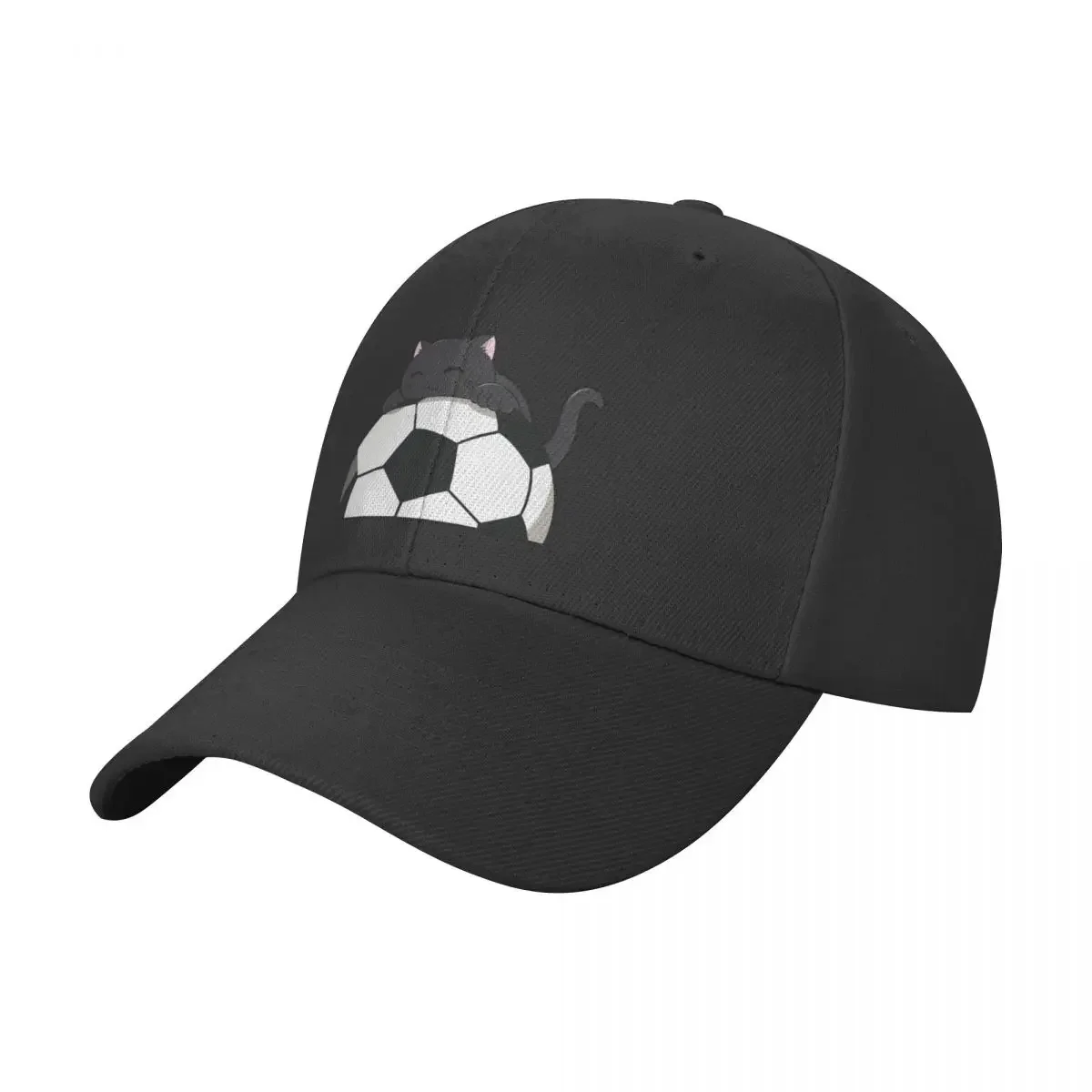 Cute Cat Hugging A Soccer Ball Baseball Cap Snap Back Hat Trucker Hat New Hat Hats For Women Men's