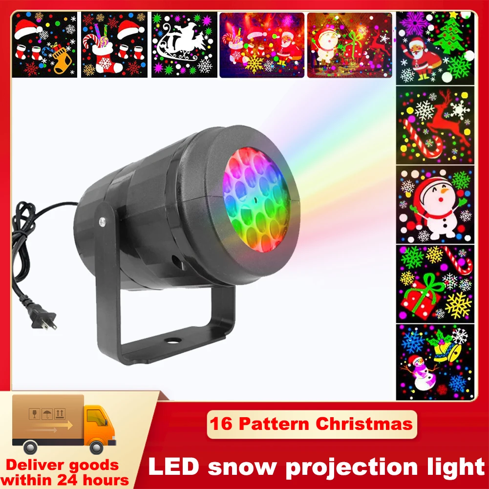 New Projector light Christmas Party Lights Stage Light Led 16 Patterns DJ Light Indoor and Outdoor Laser Lamp Holiday Lighting