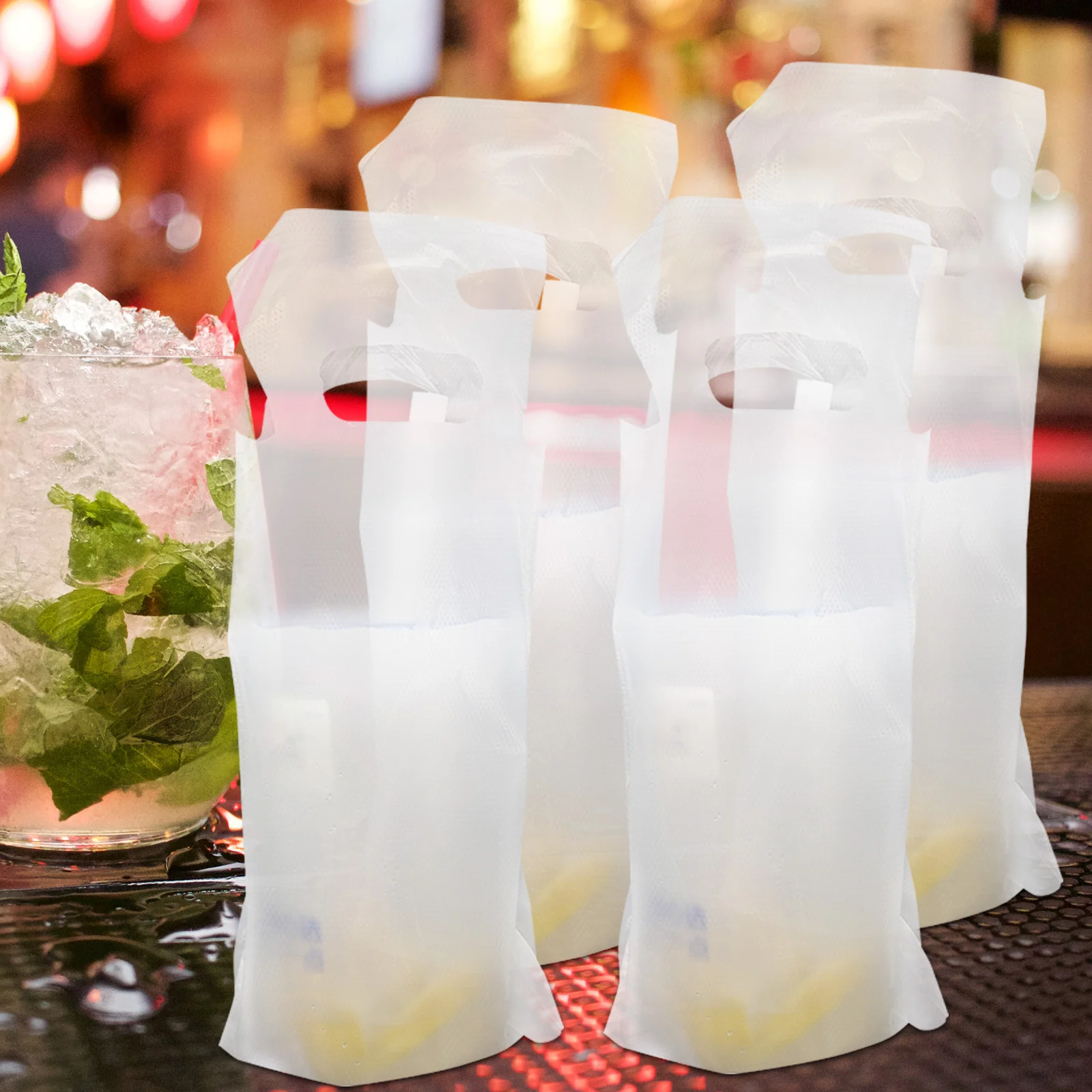 

200 Pcs Coffee Drink Bag Drinks Clear Plastic Takeout Bags Takeaway Carrier Packaging Beverages Juice
