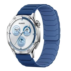 Magnetic Silicone Strap - Premium Adjustable Band for Smartwatches, 22mm/20mm (Dark navy blue)
