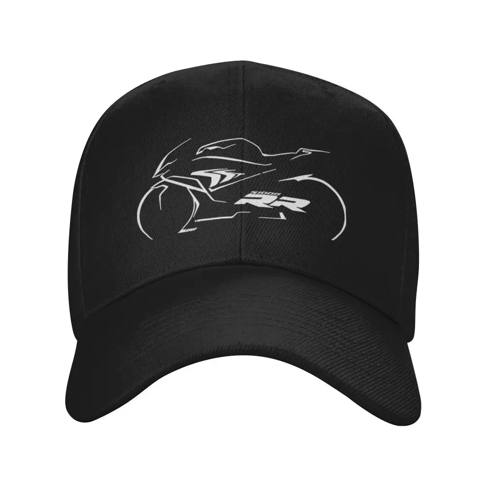 Vue latérale de la casquette trucker moto