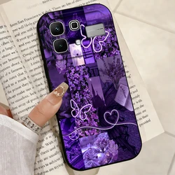 Black Flowers Soft Liquid Silicone Anti - Slip Phone Case with Camera Protection for Note 60 Pro 5G (TYB1473)
