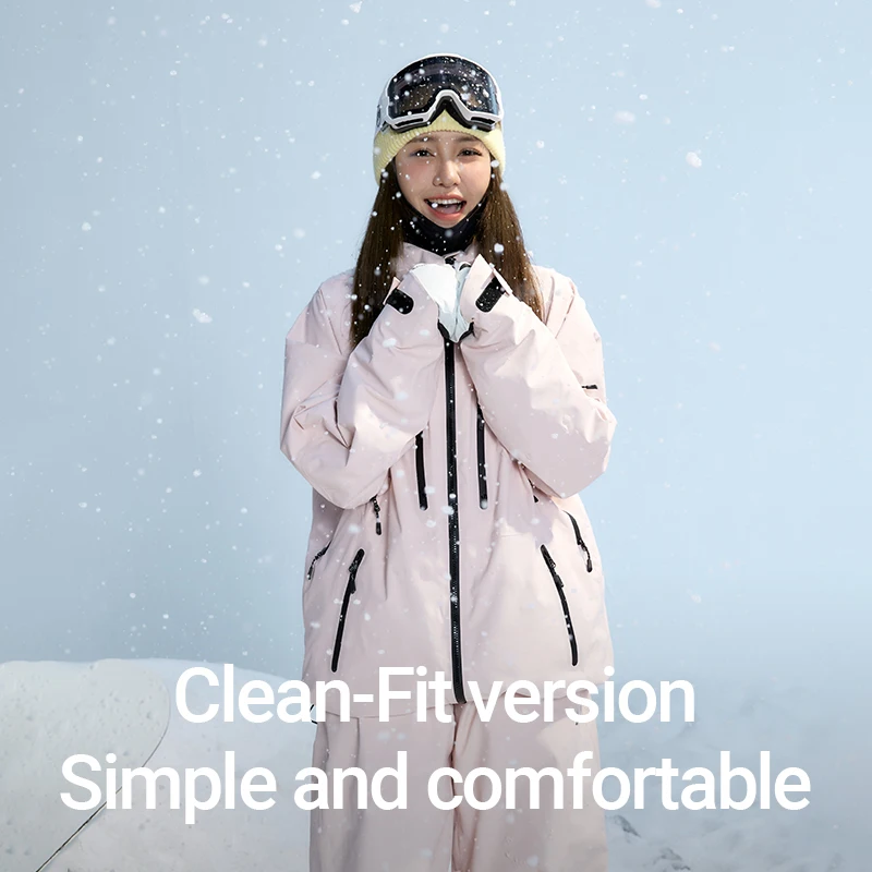NANEND Ski Suit Women's Ski Suit Snowboard Double Board Waterproof Loose Full Press Glue 3L Snow Top