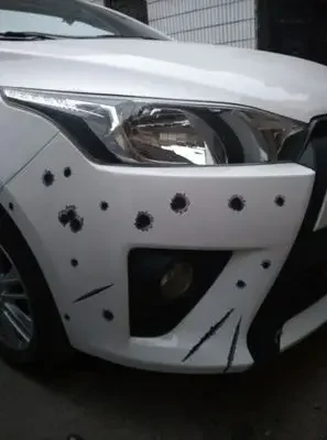 Auto Aufkleber Simulierte 3D Kugel Loch DIY Auto Krieg Styling Zubehör Motorrad Kratzer Auto Aufkleber Und Abziehbilder – Detail 4