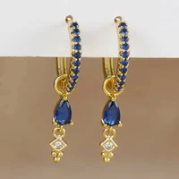 Boucles d'Oreilles Pendantes Géométriques Multicolores pour Femme, Acier Inoxydable, Charme Créatif, Boucle d'Oreille Dangle, Bijoux Piercing, Mode, 2Pcs 6