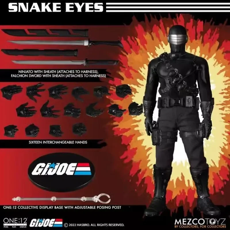 

[В наличии] Mezco 1/12, спецназ Gi Joes Snake Eye, роскошный набор с фотографиями, подарки