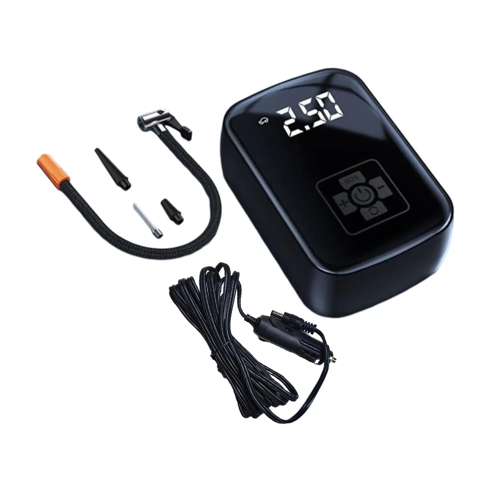 Portable Air Compressor LED Display Screen 150W Fast Bike Pump Air Pump for Bicycle Basketball Car Repair Motorcycle Bike