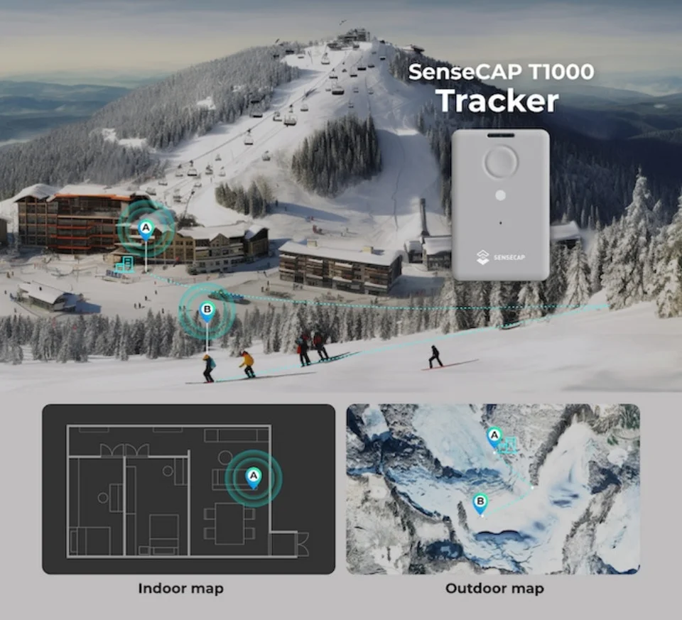 SenseCAP T1000-A LoRaWAN Tracker for Indoor Outdoor Positioning,Assets Tracking,