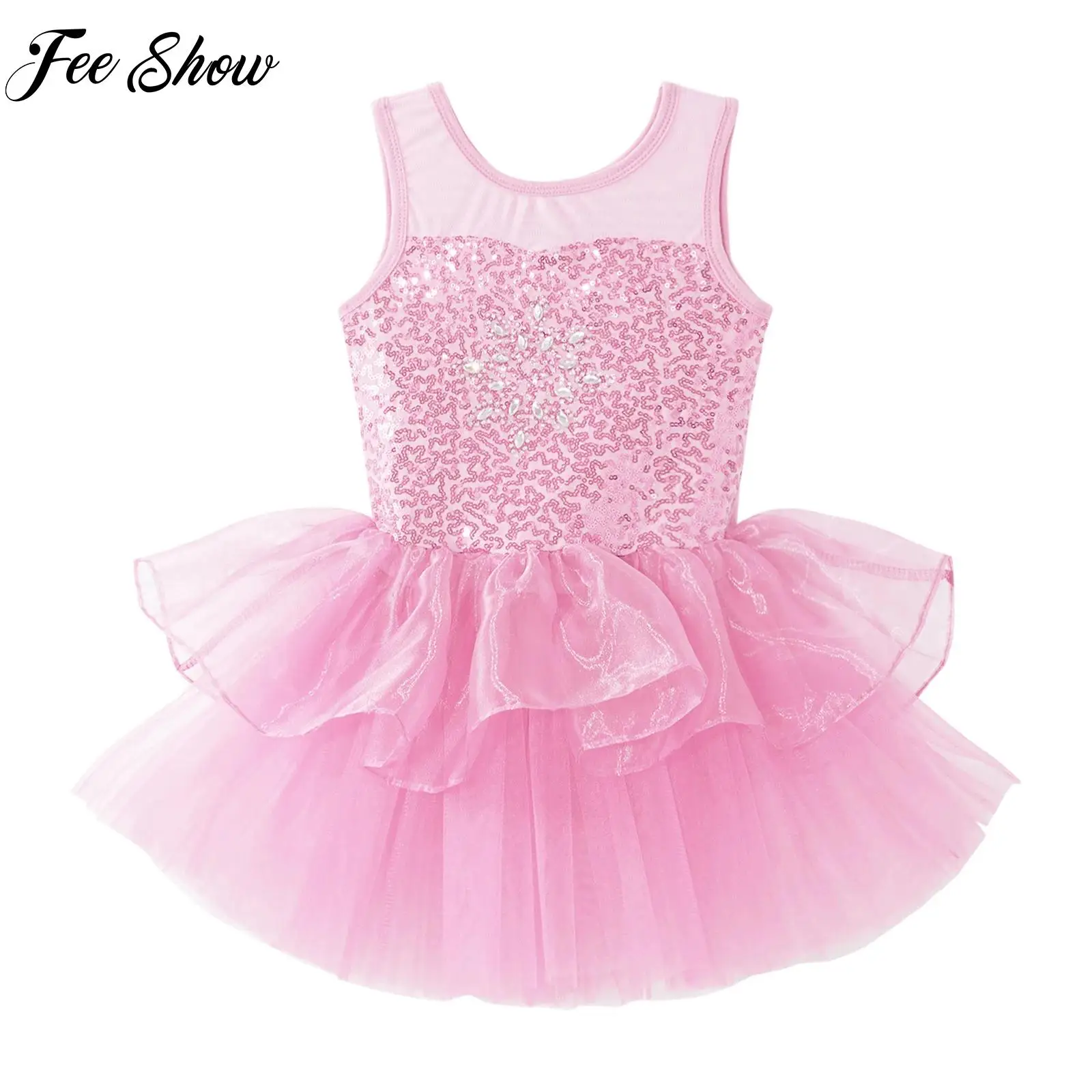 

Балетная пачка без рукавов, с блестками