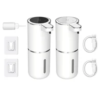 380ml Touchless Liquid Soap Dispenser Foam USB Wall Mounted Smart Display Automatic Infrared Sensor Soap Dispensers Hand Washer 1