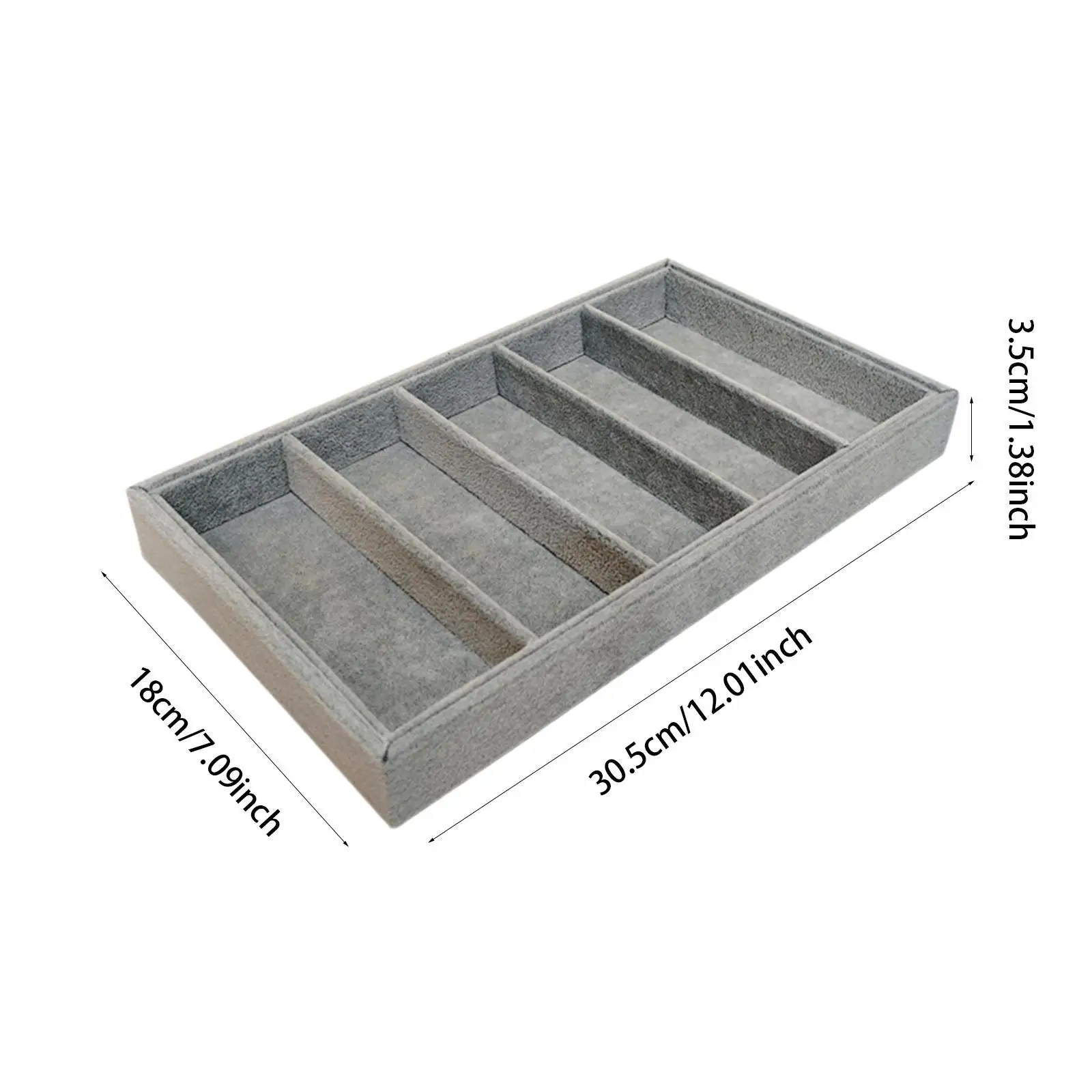 Vassoio per esposizione di occhiali Porta occhiali Contenitore per occhiali Vassoio per orologi Vassoio per gioielli a 5 griglie Vassoio per occhiali da sole Vassoio organizzatore - immagine 6