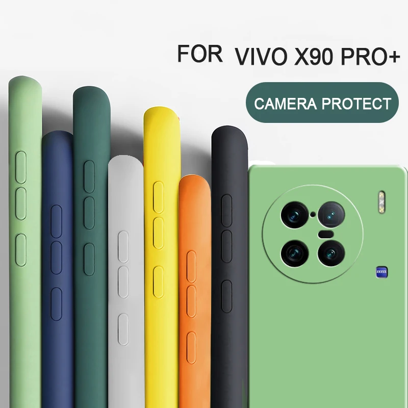 Per Vivo X90 Pro + Custodia Per Telefono Tpu In Silicone Liquido Quadrato Antiurto Vivo X90 X90 Pro/Vivo X80 Pro/Vivo X70 Pro +/Vivo X60 Pro 5G