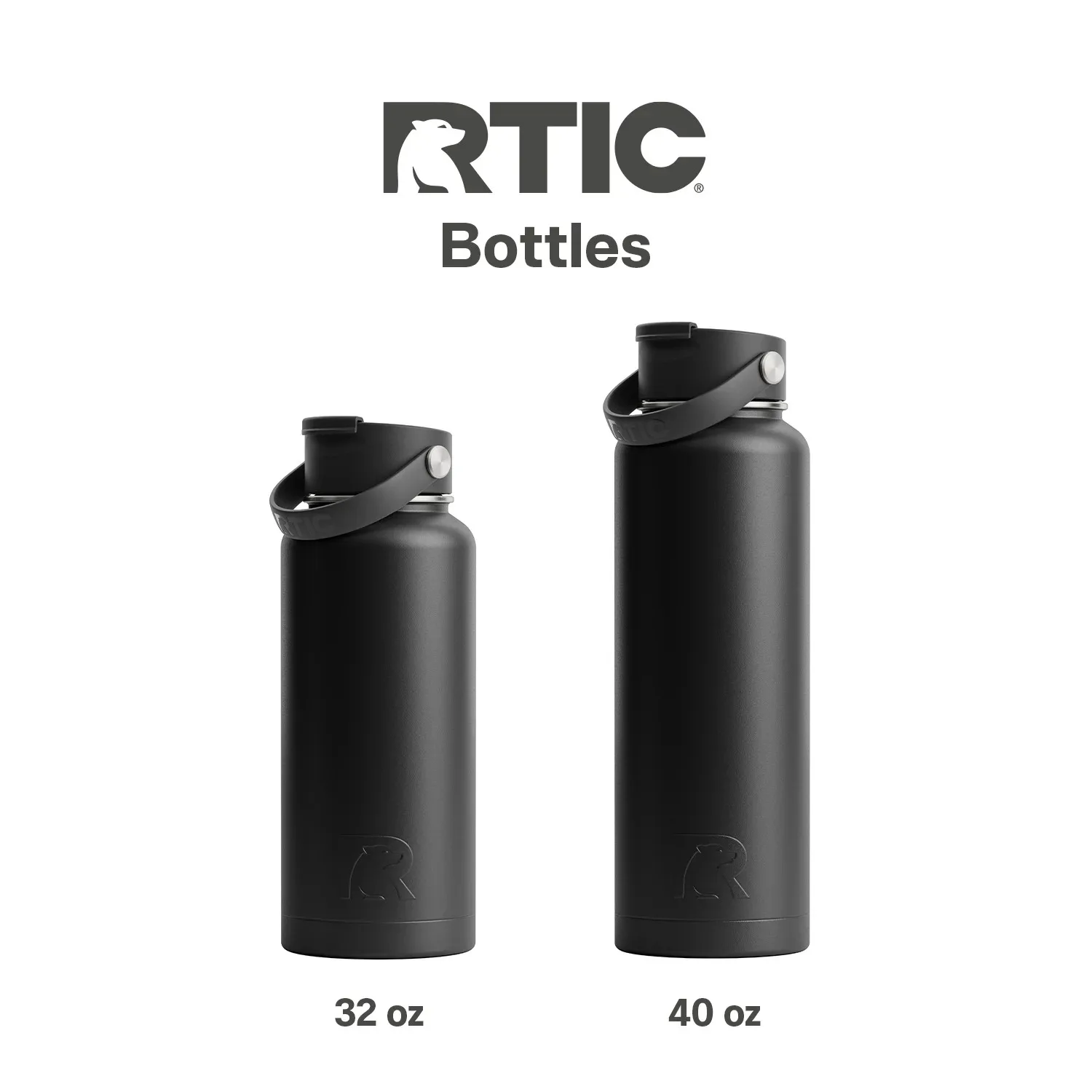 40 oz Stainless Steel Insulated Bottle, Wide Mouth Multi-Use Lid, Olive