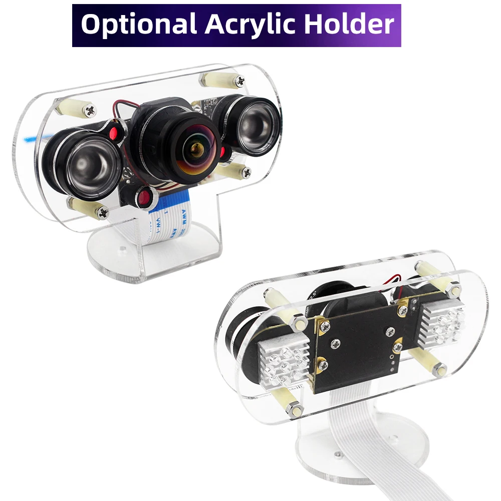 Raspberry Pi 175&deg; IR-CUT Camera Night Vision Focal Adjustable 5MP Fish Eye Auto Switch Day Night for Raspberry Pi 5 4B 3B+ Zero raspberry pi camera