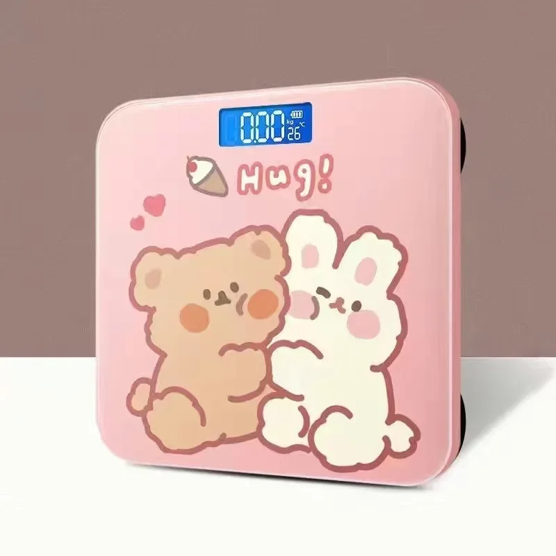 Smart Charging Electronic Scale Cute Student Dormitory Weighing Device Accurate Body Weight Scale Digital Fitness Tracker