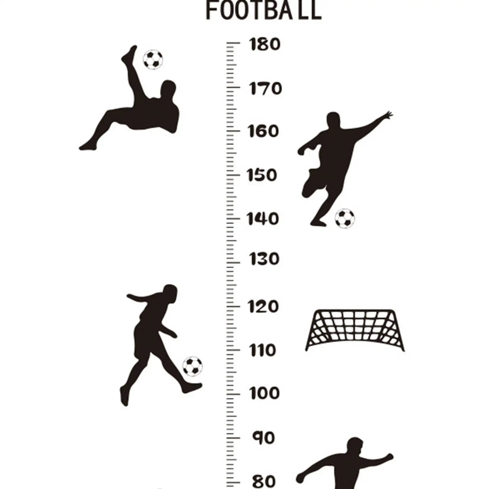 Height Chart for Kids Football Wall Stickers for Playroom Kids Room Walls