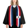 Dominican Republic Flag Graduation Stole Shawl Sash Honor For Study Aboard International Students 3