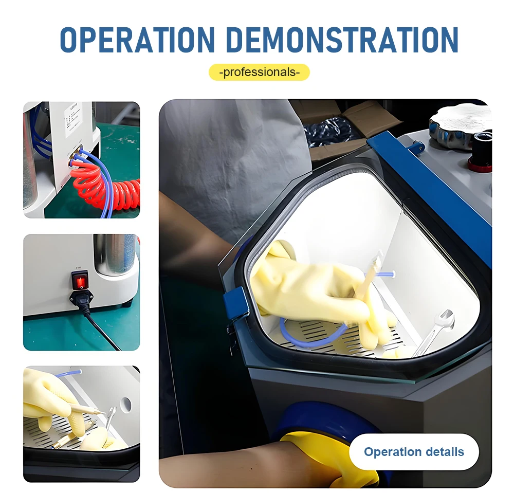 Sanding Blaster Jewelry Sandblasting Machine Desktop Double-pen Sandblasting Mac