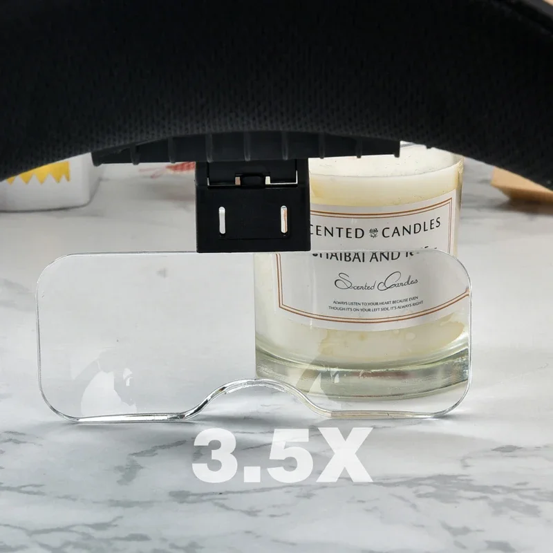 New head mounted maintenance with LED lamp magnifying glass reading newspaper manual for the elderly