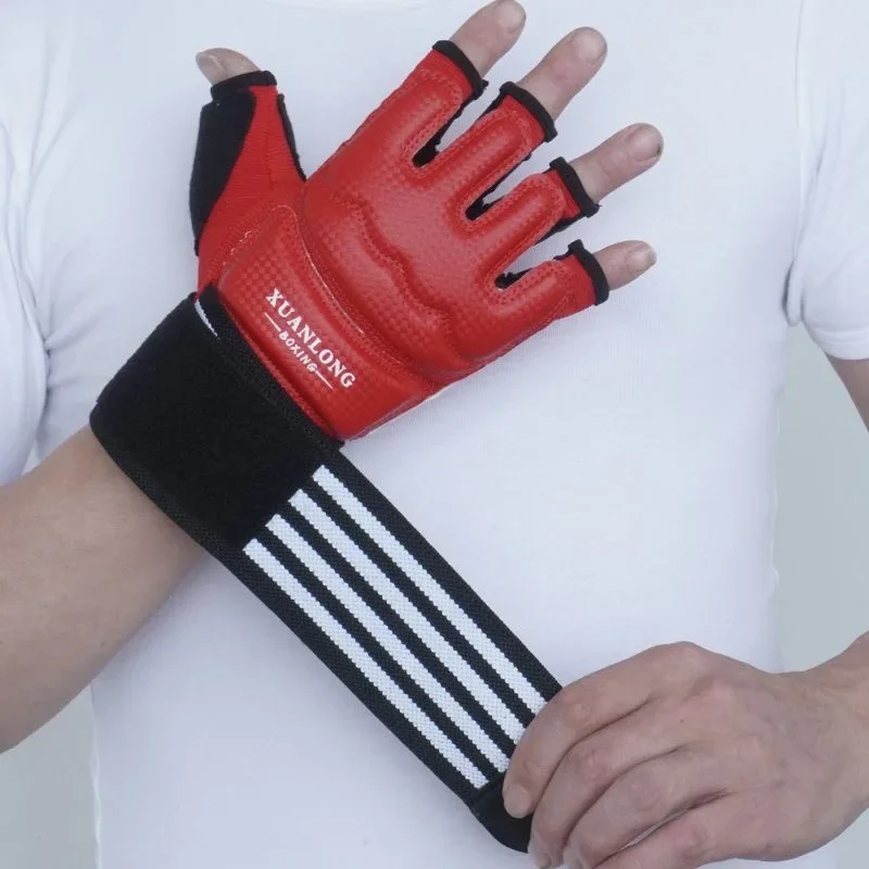 Sanda Boxing Gloves Fight Children Training Adult Punching Bag Professional Half Finger Gloves