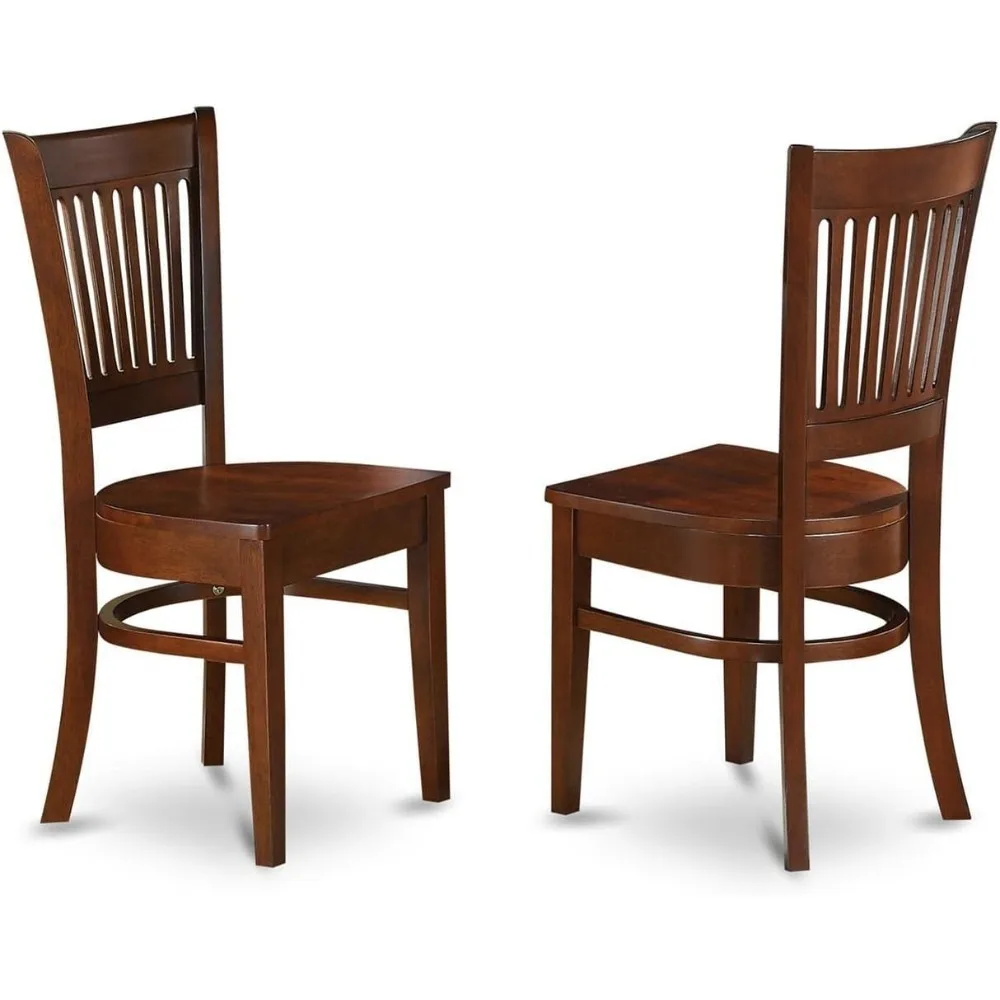 Kitchen Dining Chairs-Slat Back Wood Seat Chairs
