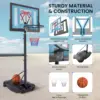 Adjustable Basketball Hoop 4.82-8.53ft, Portable with Wheels, 32in Backboard, Includes Ball & Nets