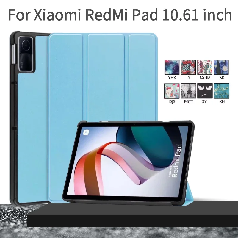 

Stand Case For Xiaomi RedMi Pad 10.61 inch 2022 Folio Flip Stand Cover PU Leather Shell Tablet Funda for RedMi Pad Sleeve