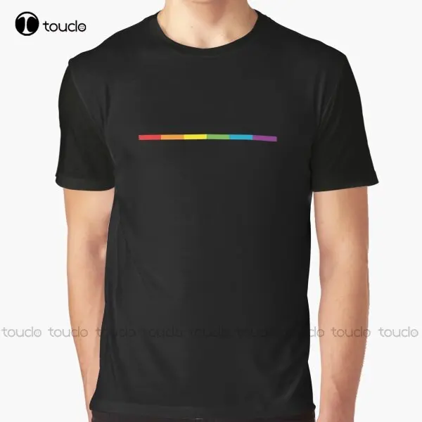 

Lgbt Thin Subtle Modern Rainbow Flag On Black Gay Lesbian Bisexual Pride Hd High Quality Online Store Graphic T-Shirt Xxs-5Xl