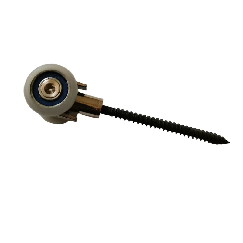 PVC small folding door crane wheel alloy sliding folding door pulley bearing wheel partition kitchen roller parts