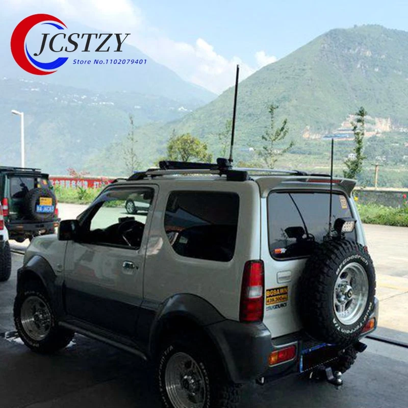 For Suzuki Jimny Spoiler With Led Light High Quality Abs Material Car Rear Wing Spoiler Primer Color 2007-2016