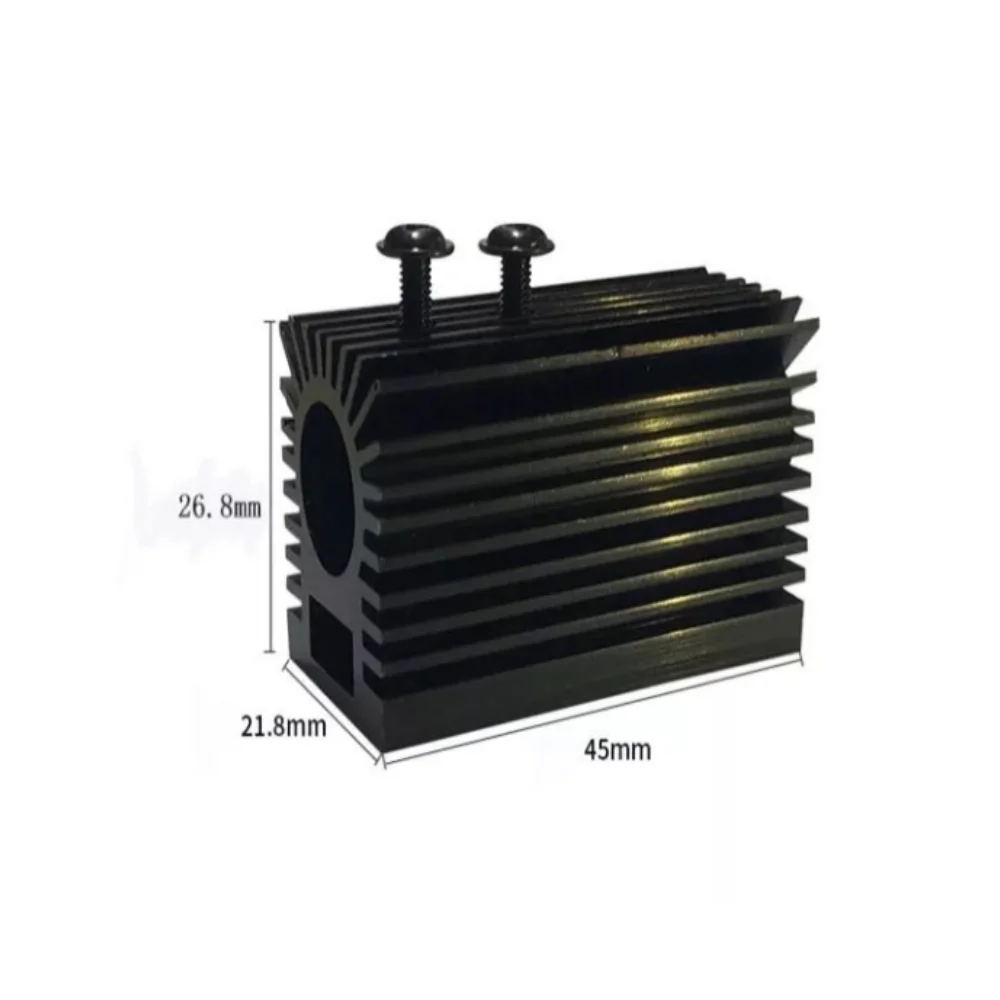 12mm Laser-Kühlkörper, Schwarzer Aluminium-Kühlkörper, Laser-Modul-Kühlkörper, Voll-Aluminium Laser-Befestigungshalterung – Detail 3