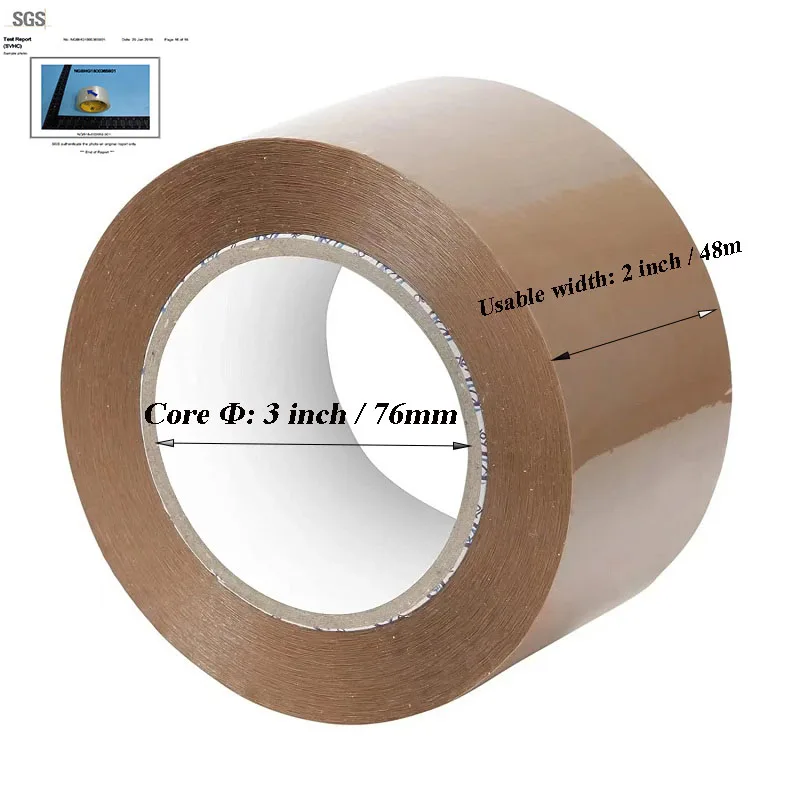 1 Pc 100m/75m Super Bond Brown Packaging Adhesive Tape Shipping Carton Sealing Coffee Sticky Buff Tape for Home  Office School