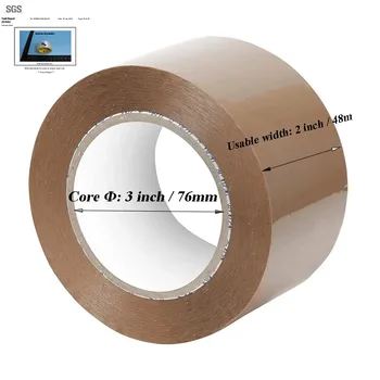 Nastro adesivo per imballaggio marrone Super Bond da 100 m Sigillante per scatole di spedizione Caffè Sticky Buff ClearTape per casa, ufficio, scuola 1